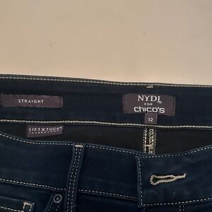 Chico's Dark Blue Straight Jeans - NWOT